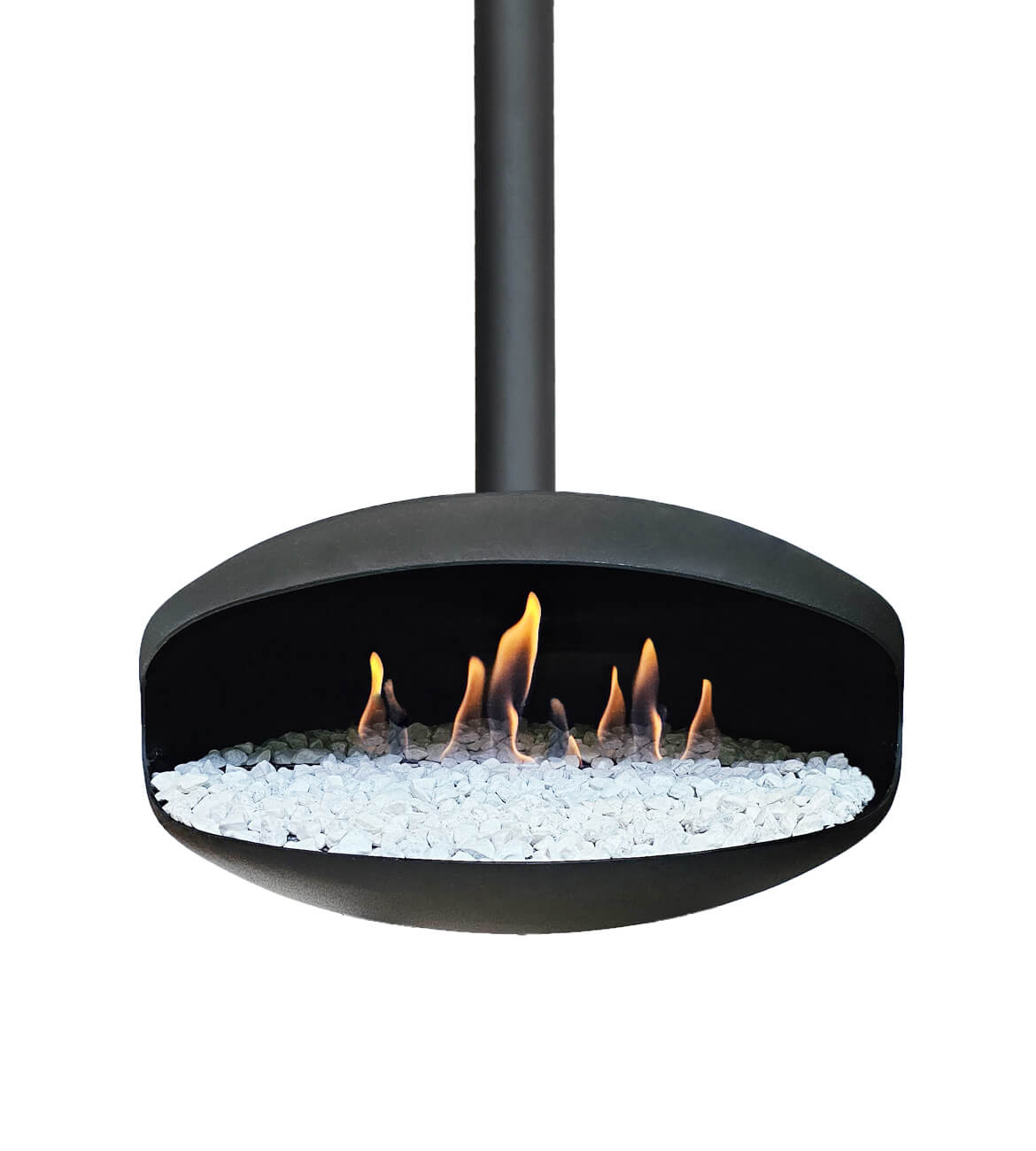 Chimenea Mini Ovni en espacio moderno - Diseño compacto bogotano